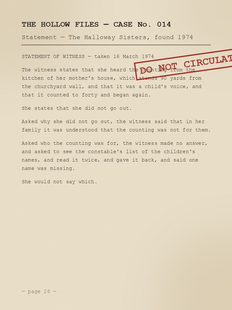 Case file 014 sample page
